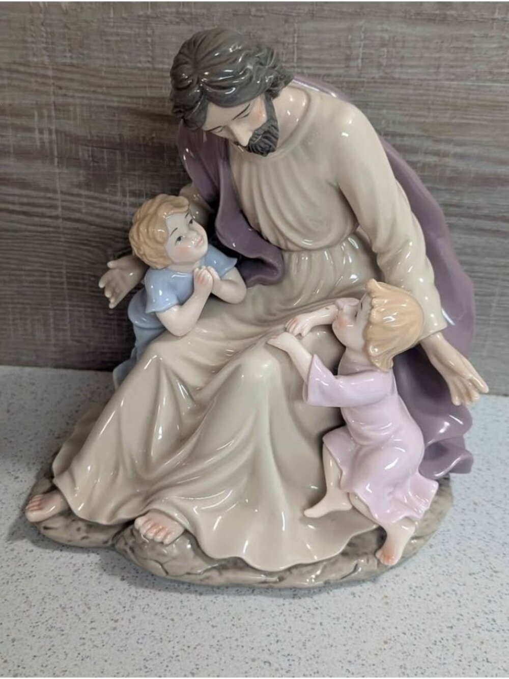 Jesus with Children Porcelain Figurine